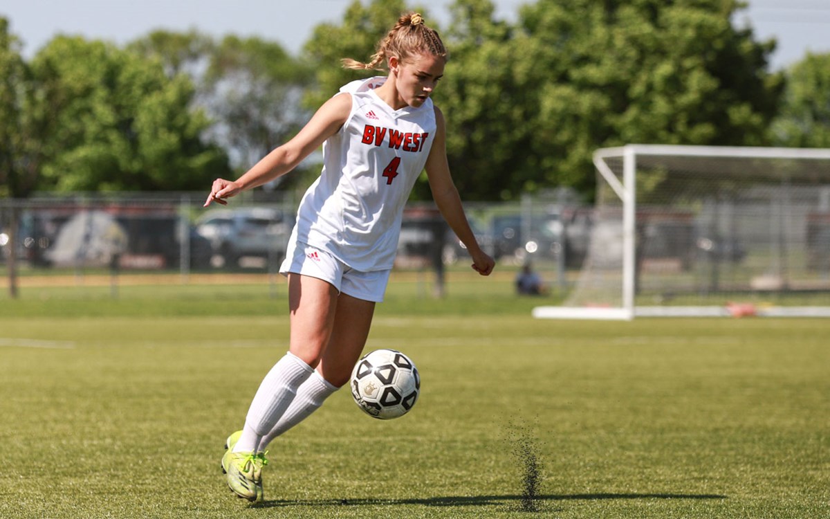 Blue Valley West girls soccer Reiss Wood